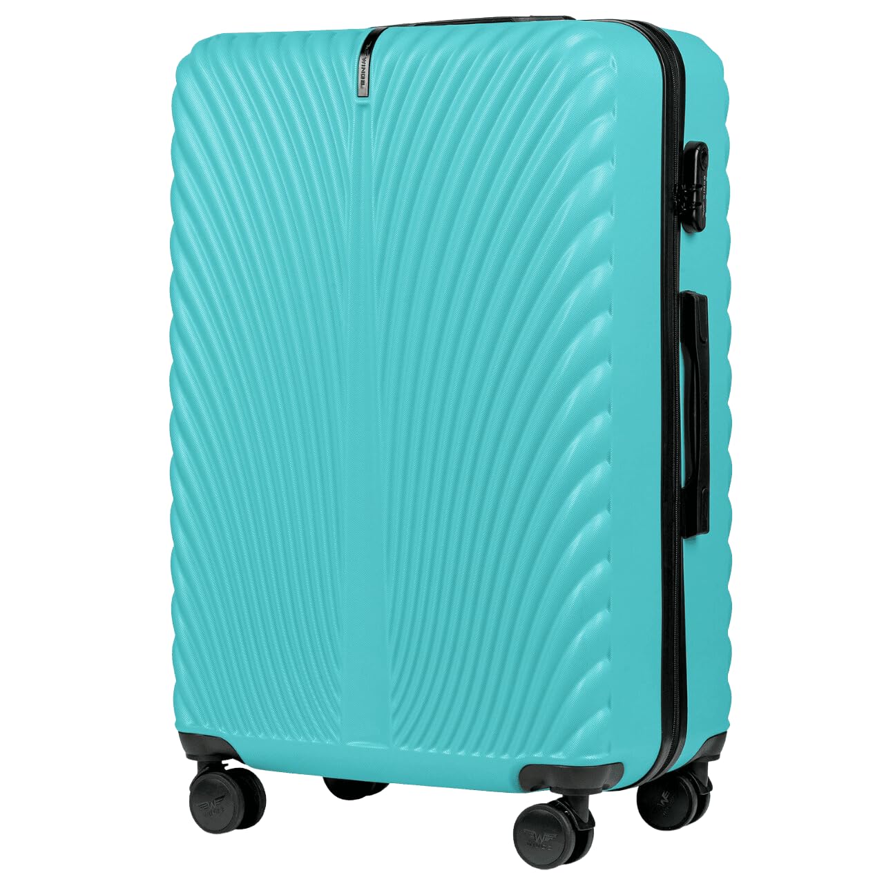 Wings Maleta rígida – Maleta de viaje grande y trolleys – Ultraligero con ruedas – Maleta Trolley Equipaje de mano – Maleta rígida con candado – Trolley Pequeño para Avión, L.azul, large, Maleta