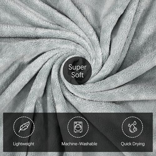 Image of Cortina Premium Solid Towels for Bath 70 x 140 cm 500 GSM Microfiber Bath Towels, Ultra Soft, Highly Absorbent & Quick Dry for Gym, Beach & Bathroom Towels for Men, Women & Kids Color : Grey