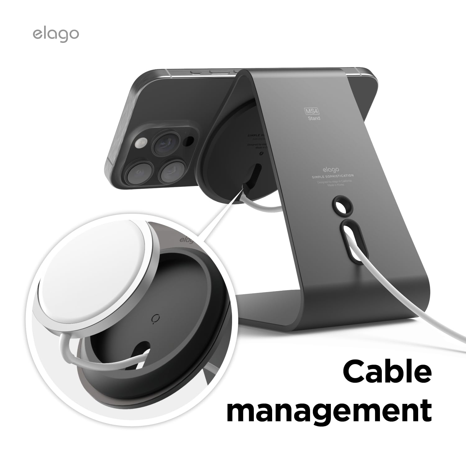 Amazon.co.jp: elago MS4 充電スタンド MagSafe充電器対応 アルミ