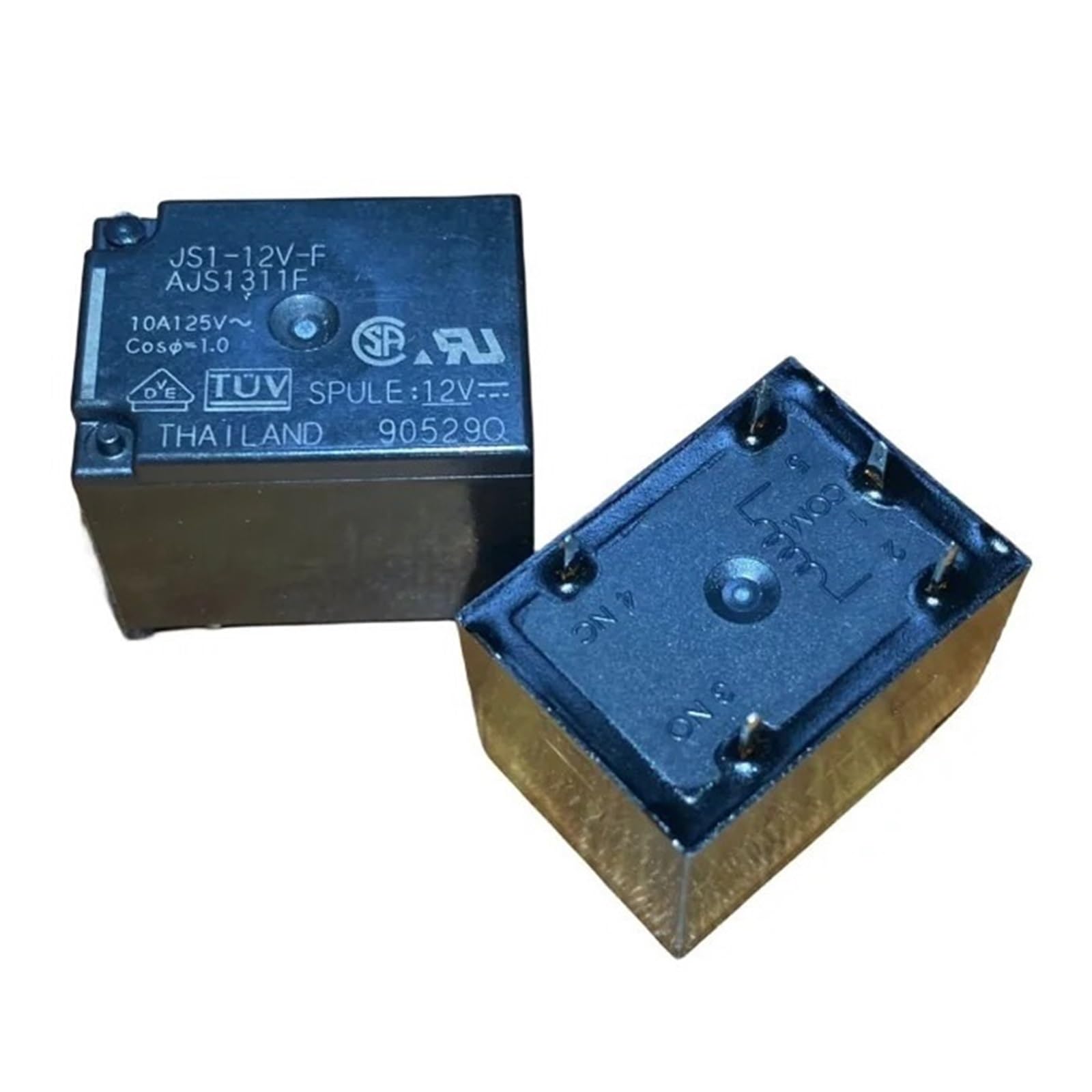Relais JS1-12V AJS1311 5 Broches 10A pour circuit imprimé