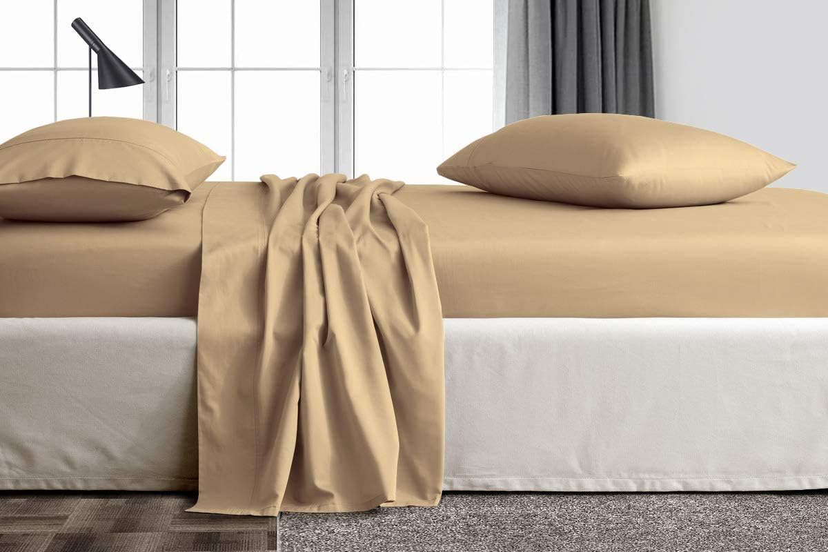 TREND BEDDING MART TBM 100% Egyptian Cotton Sheets, Taupe Queen Sheets Set, 800 Thread Count Long Staple Cotton, Sateen Weave for Soft and Silky Feel, Fits Mattress Upto 18'' DEEP Pocket