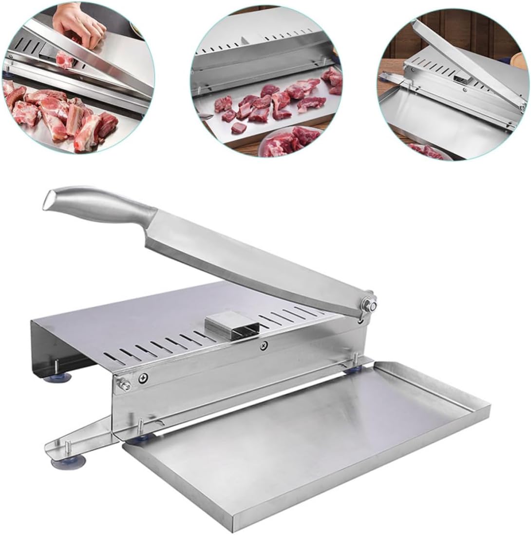 IMIKEYA Manual Meat Slicer cutter for Beef Ribs Lamb Chicken Fish Vegetables Cheese Multipurpose Kitchen Chopper for Home and Commercial Use