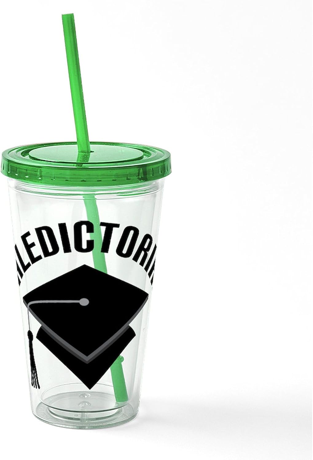 CafePress Valedictorian Graduate 16 oz Insulated Straw Tumbler with Lid