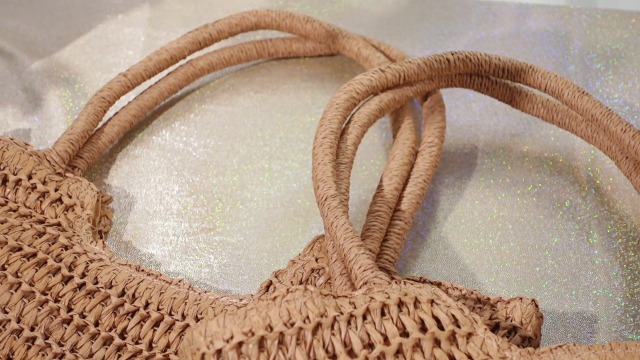 Sanwuta 6 bolsas de playa de paja para mujer miniatura 7