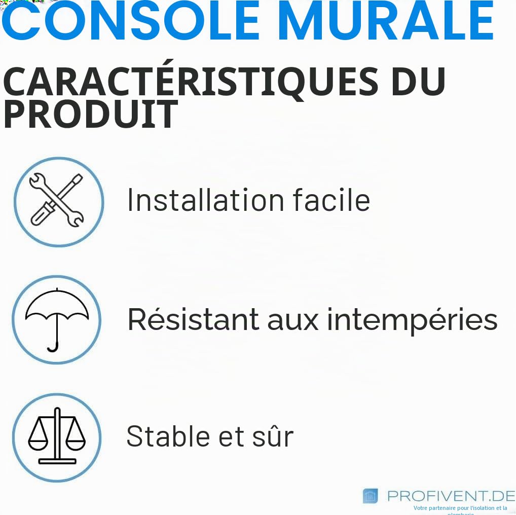 Console murale universelle pour climatisation split et chauffage, support mural pour climatiseur et pompe à chaleur jusqu'à 150 kg (400/665/620 mm)