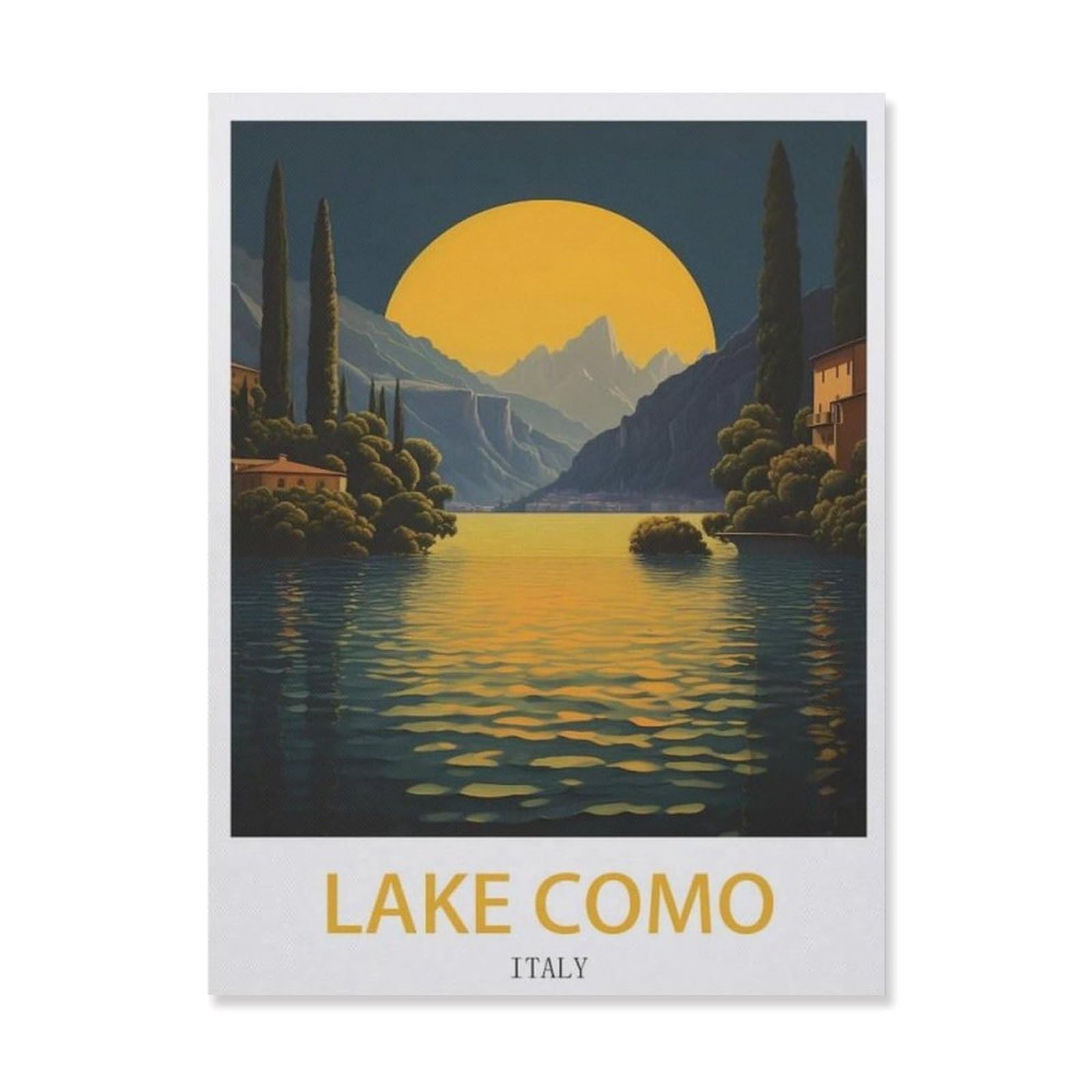 Metal Sign Tin Sign，Lake Como Italy，Metal Signs Office Personalised Sign Vintage Metal Sign Home Wall Room Decoration(15x30cm）6x12 inch-EI78
