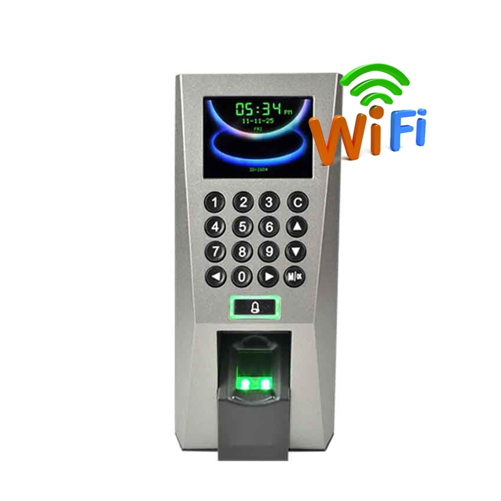 Macchina per Le presenze F18 USB/IP Impronta Digitale biometrica Riconoscimento Accesso di Controllo accessi Utilizzare Serratura elettrica(F18-WIFI-IC,1)