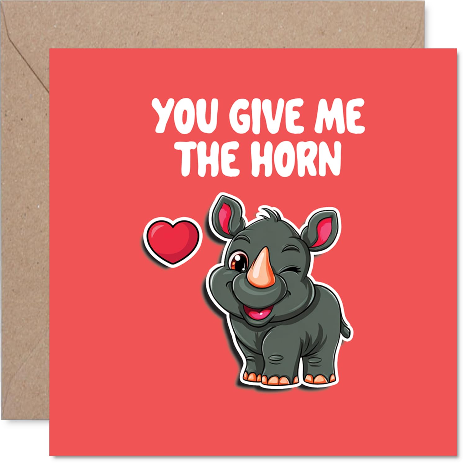 Funny Anniversary Card - The Horn - Cheeky Happy Anniversary Card for Women Men, 145mm Joke Humour Anniversaries Greeting Cards