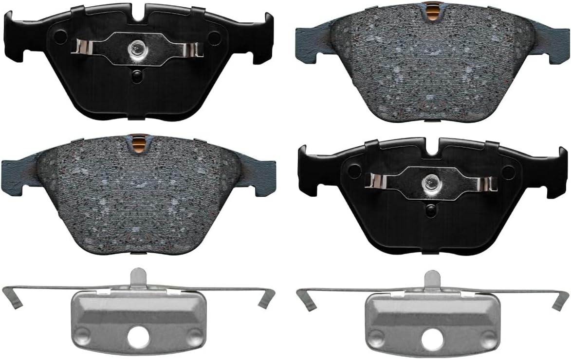 Detroit Axle - Front Brake Calipers w/Bracket + Ceramic Brake Pads Replacement for BMW 323i X1 328i xDrive - 4pc Set