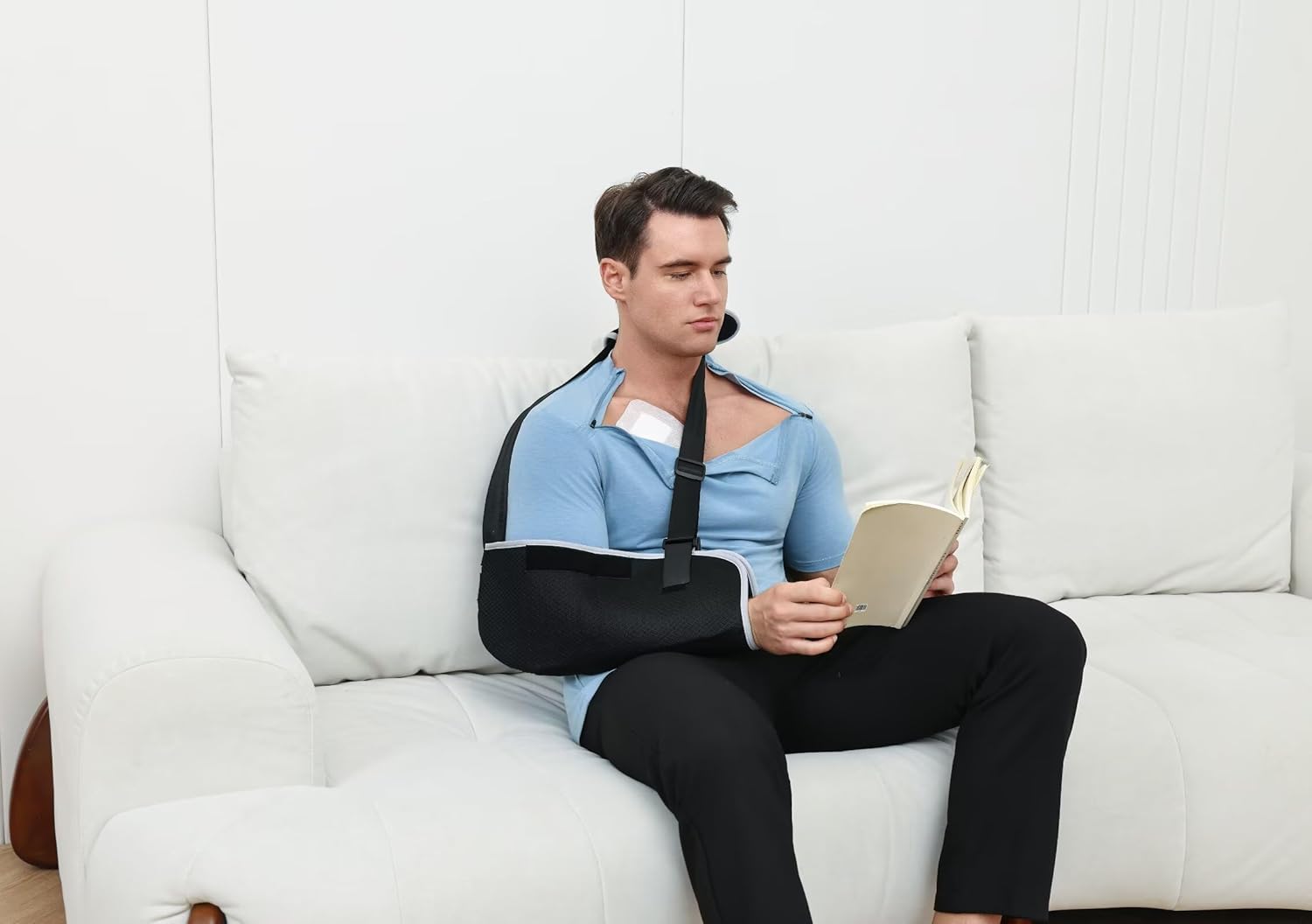 Landofgenie Chemo Port Shirts for Men Post Shoulder Surgery Recovery Shirts Zippers Off Chemotherapy Adaptive Clothing - Image 2