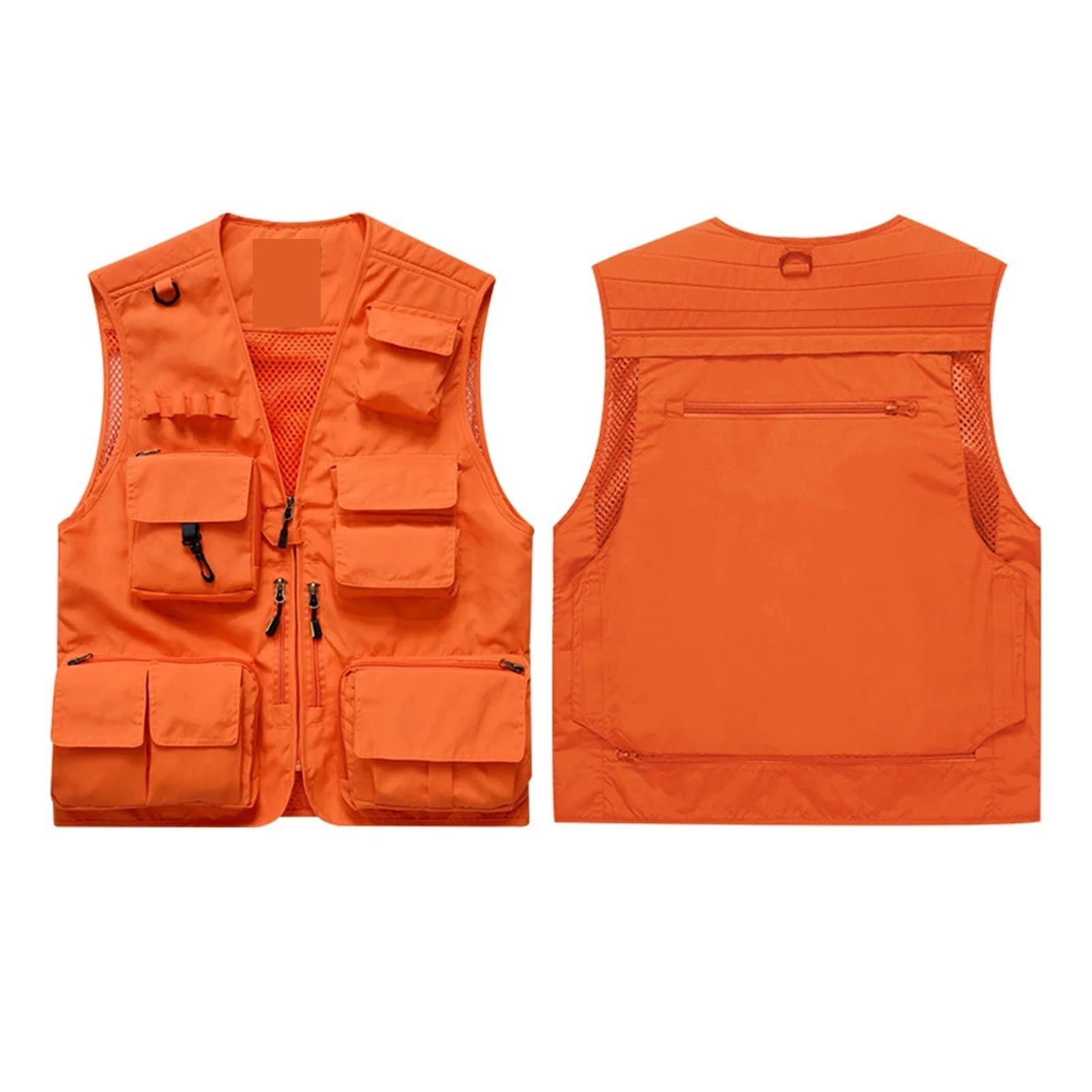 1 chaleco de seguridad de alta visibilidad con múltiples bolsillos, chaqueta de trabajo reflectante for emergencias, voluntarios, construcción y trabajo al aire libre(Type 2-Orange,XXL)