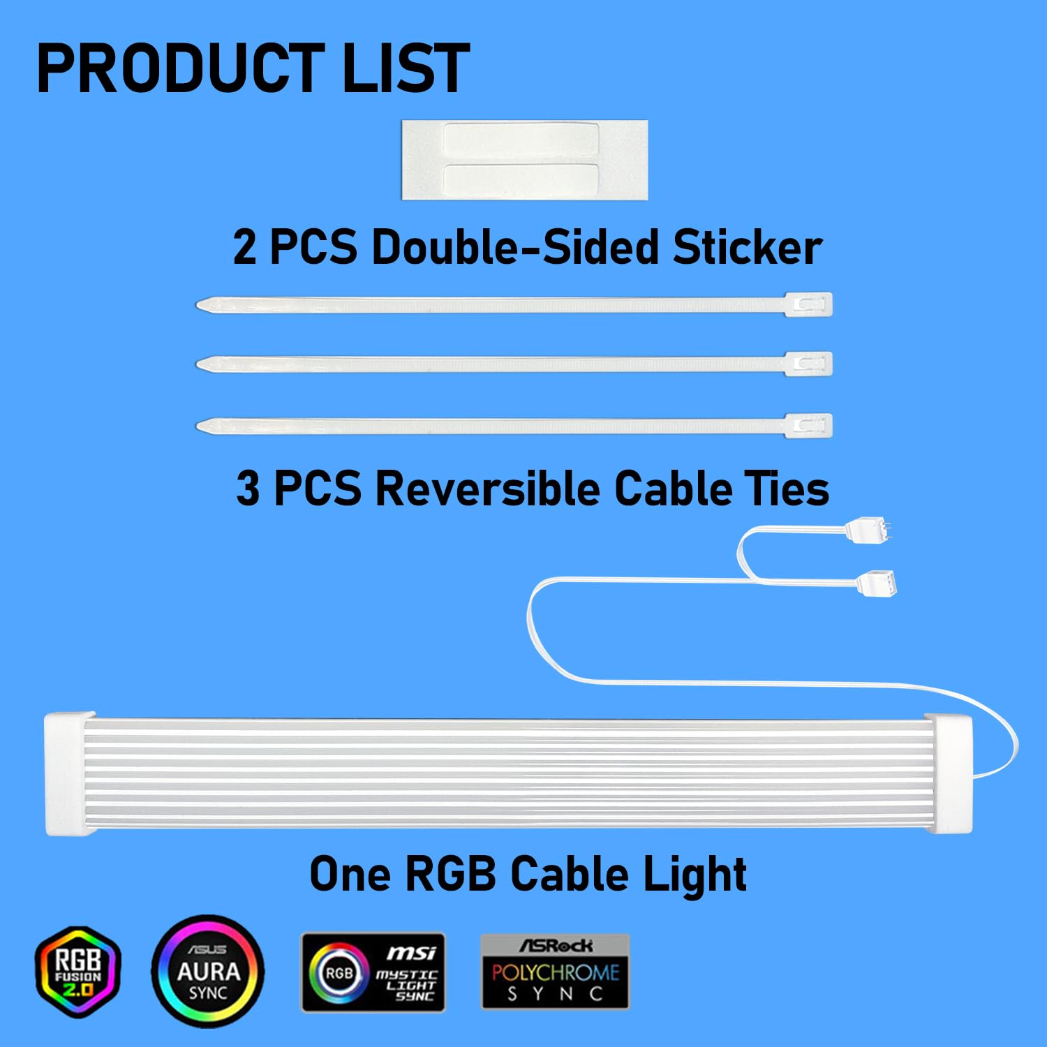 HX-100 RGB kabel zasilający do komputera GPU 5 V, 3-pinowy, ARGB Sync PC, idealny kabel 6-pinowy, 8-pinowy, 12-pinowy, 16-pinowy, 24-pinowy, kolorowy, do obudowy komputera PC