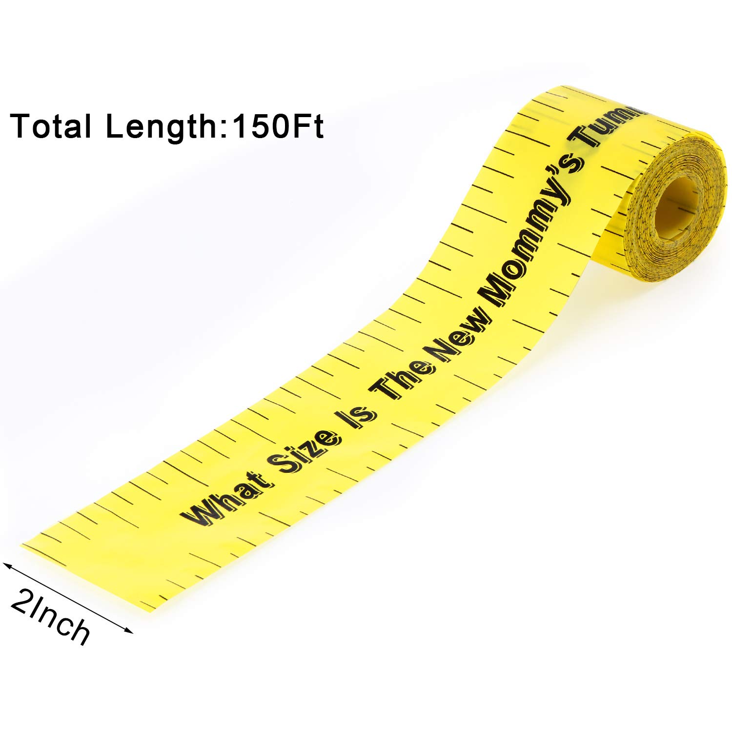 2 Rolls 2in x 150ft Baby Shower Measuring Tape Tummy Measure Belly Game