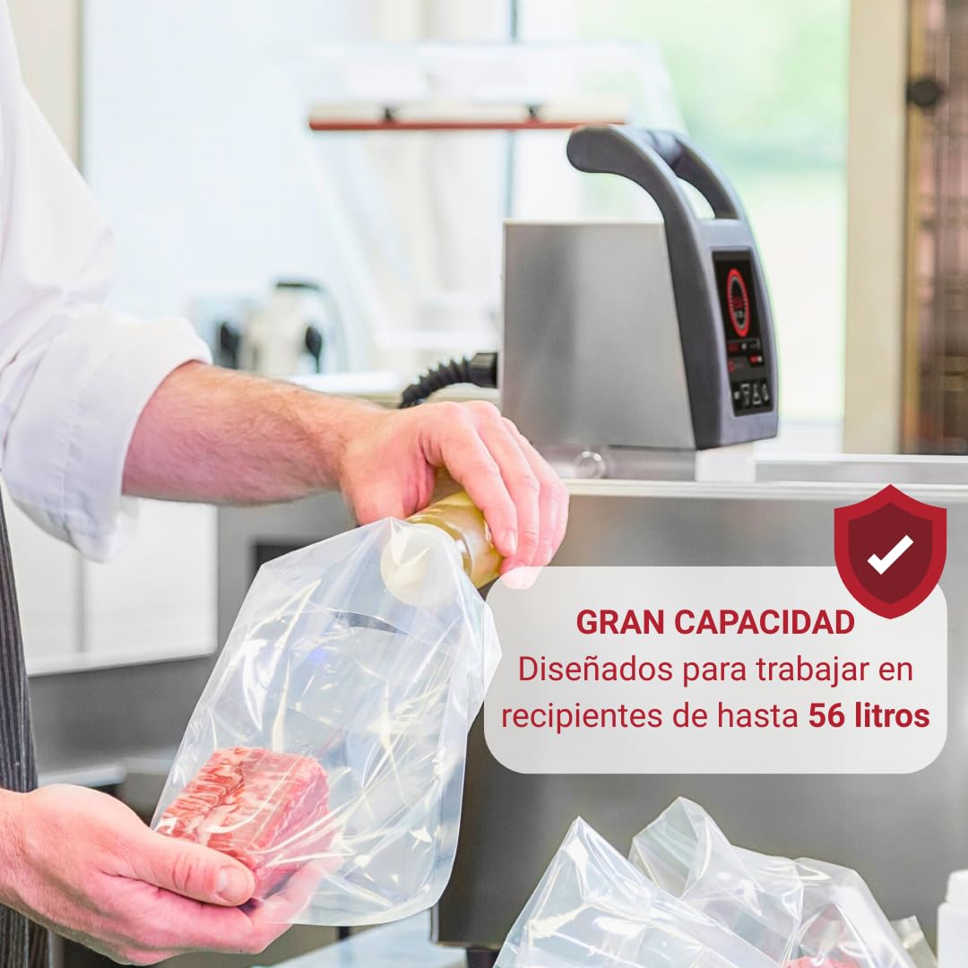 YOMMAK Cocedor Sous Vide Profesional Sammic Smart Vide 7 Premium | Roner Cocina Baja Temperatura | 56L 2000W Bluetooth | Roner Cocina al Vacío de Alta Precisión | Slow Cooker Circulador de Inmersion