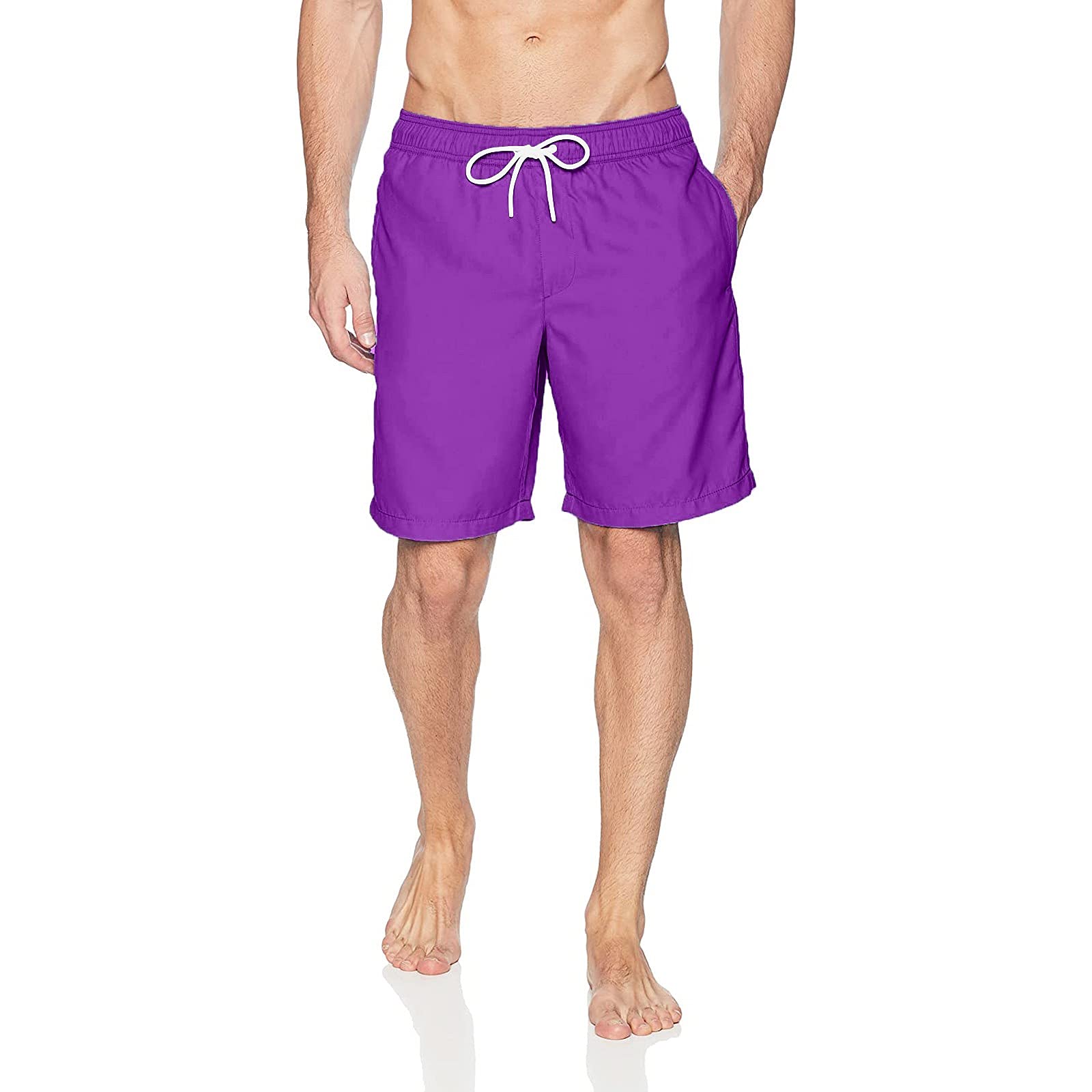Swimwear Swimming Shorts Trunk,Men's Beach Pants Sports Casual Shorts Quick Dry Shorts with Inner Net-image-19