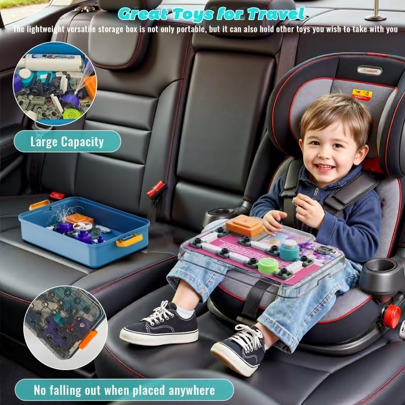 Kits de ciencia para niños de 5 a 7 8 a 12 años, juguetes educativos STEM de aprendizaje con 58 piezas de circuito, más de 520 proyectos, juguete sensorial de viaje para niños y niñas, regalos de 6