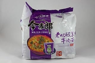 JML Instant Noodle Artificial Beef Flavor & Sour Pickled Cabbage-5 Small Bags