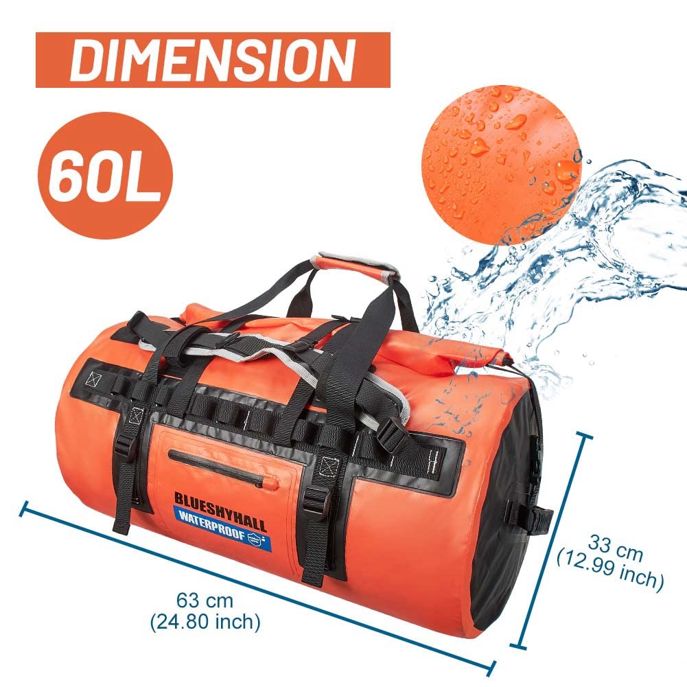 Blueshyhall Dry Bag Sac à Dos étanche Idéal pour Le Kayak, Le Camping, la Randonnée, la Pêche, la Natation, Le Surf, Le Bateau et Le Rafting