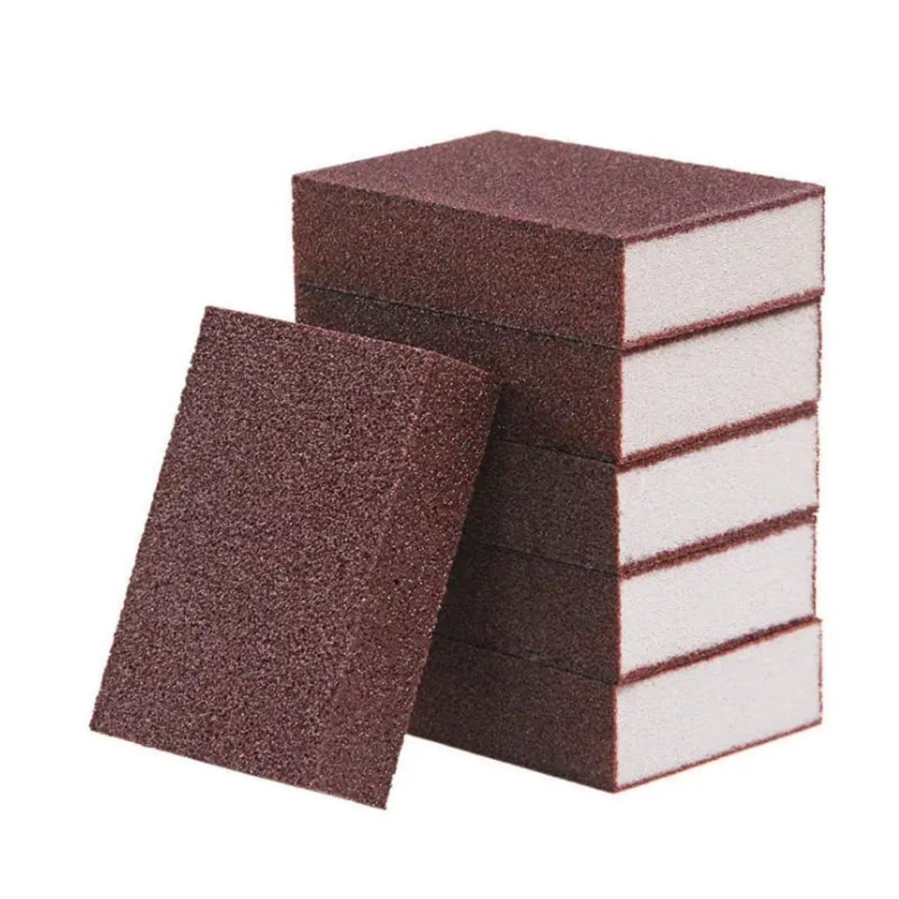 Multipurpose Brown Scrub Sponge | Heavy-Duty Sandpaper Like Surface for Deep Cleaning (Pack of 2)-image-30