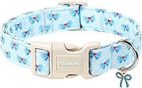 Vista 199 de DOGWONG Collar de perro Airtag de algodón y cáñamo, collar resistente para perros con soporte para Airtag, collares verdes para perros pequeños