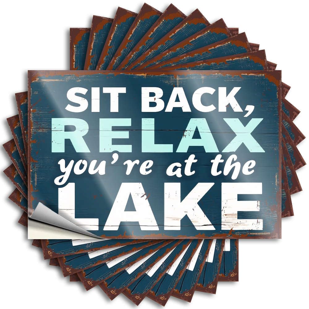 Sit Back, Relax, You're At The Lake. Sweet Emo - Funny Sticker Tumbler Removable Vinyl Decal(12X18CM)