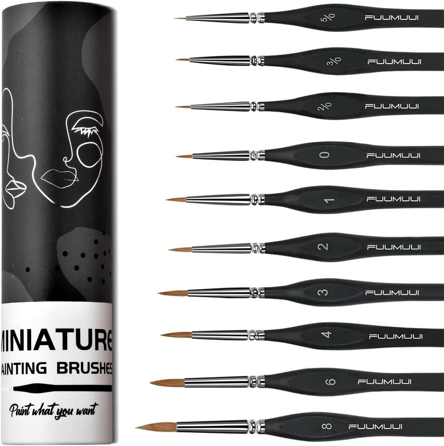 Buy Fuumuui Kolinsky Sable Watercolor Brushes,Miniature Art Brushes for