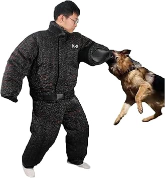Dog Bite Suit Training Protection, Full Protection Biting Suit Dogs Shepherd Training Biting Tugging Protective Clothing