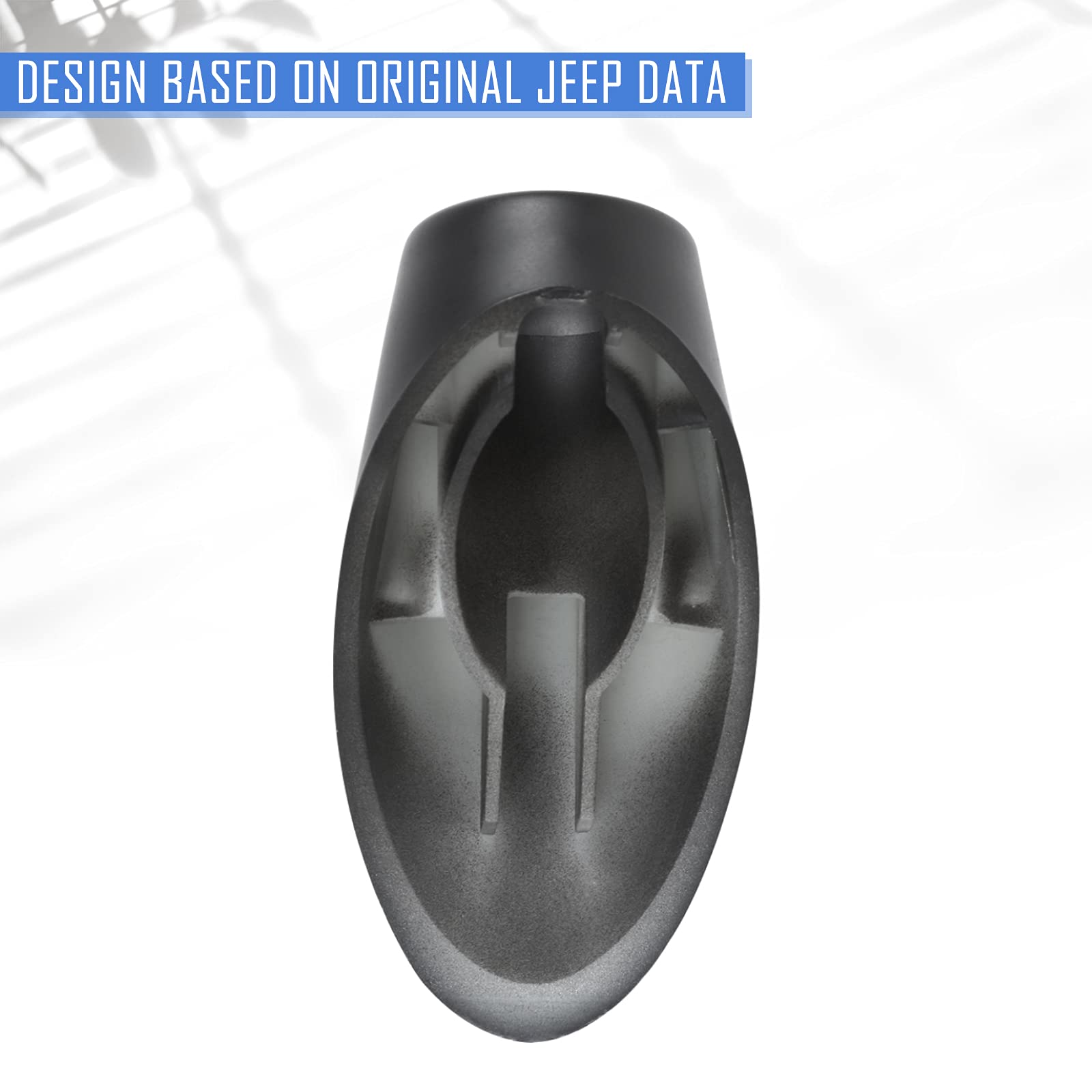 CheroCar for Dodge RAM Antenna Mount Base Replacement AM FM Adapter Compatible with Dodge Ram 2009-2018 1500 and 2010-2018 2500 3500 (Black)