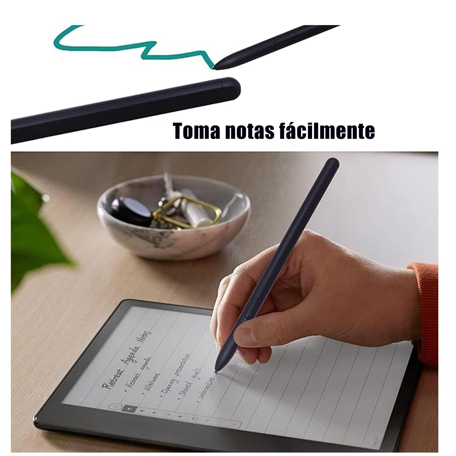 Stylet pour Kindle Scribe Premium Pen compatible avec Kindle et écriture de cahier numérique, remplacement de dessin pour Kindle Scribe Pen avec fixation magnétique, sensibilité à la pression 4096