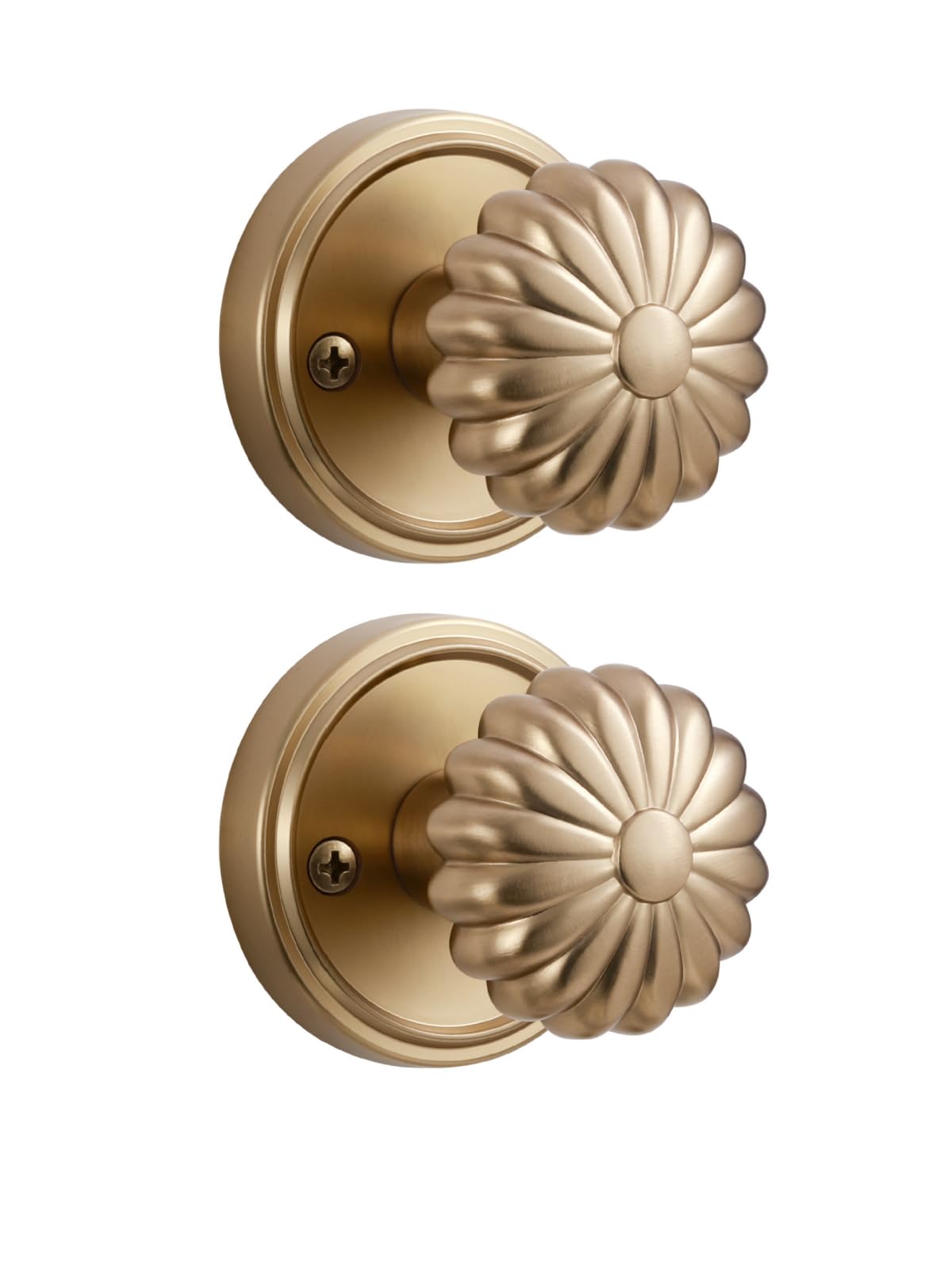 Antique Brass Door Knobs - Retro Privacy Handle -22