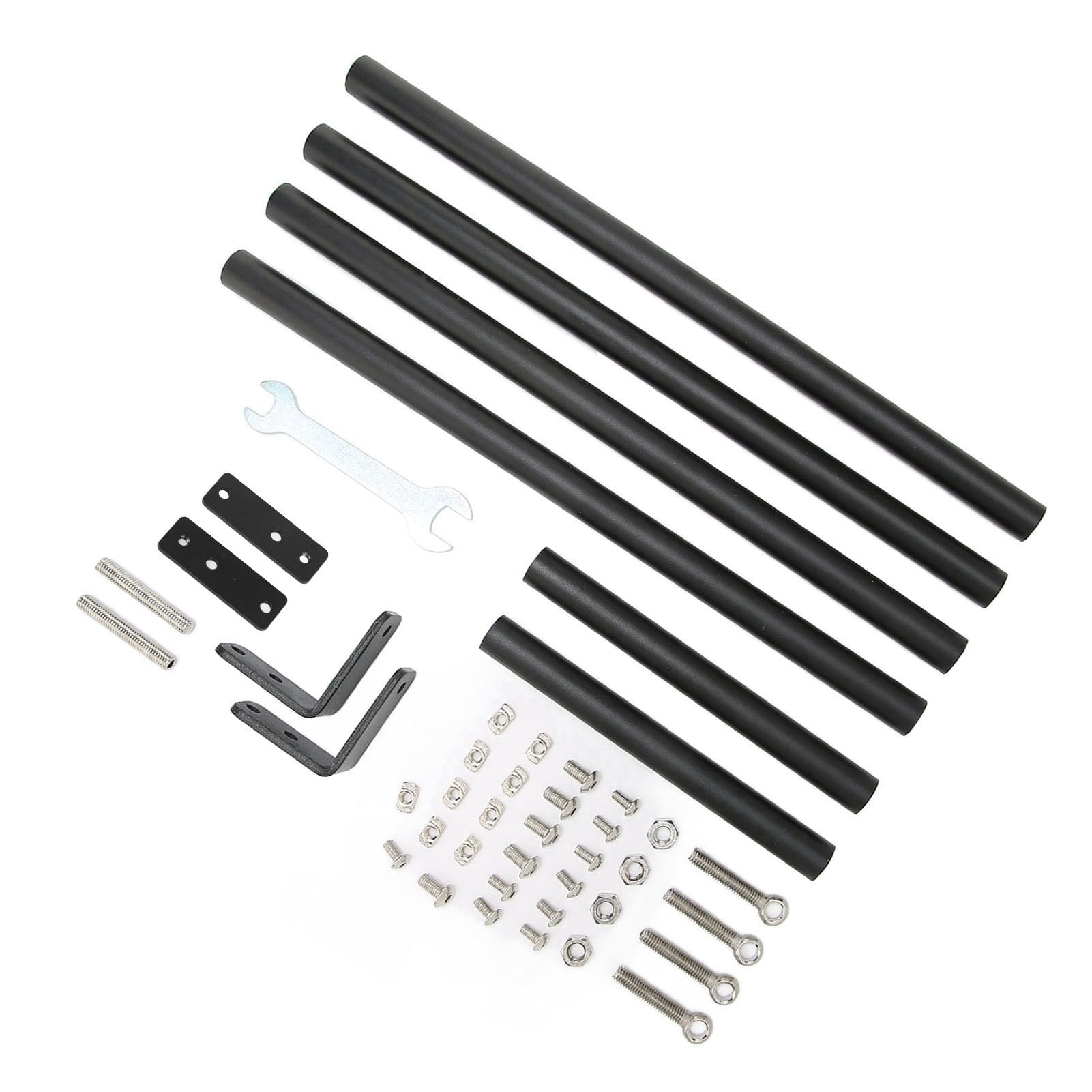 Kit de tiges de support pour imprimante 3D, ensemble de tiges de traction en métal pour CR‑10 S5, assemblage de cadre à stabilité améliorée avec outils complets, installation
