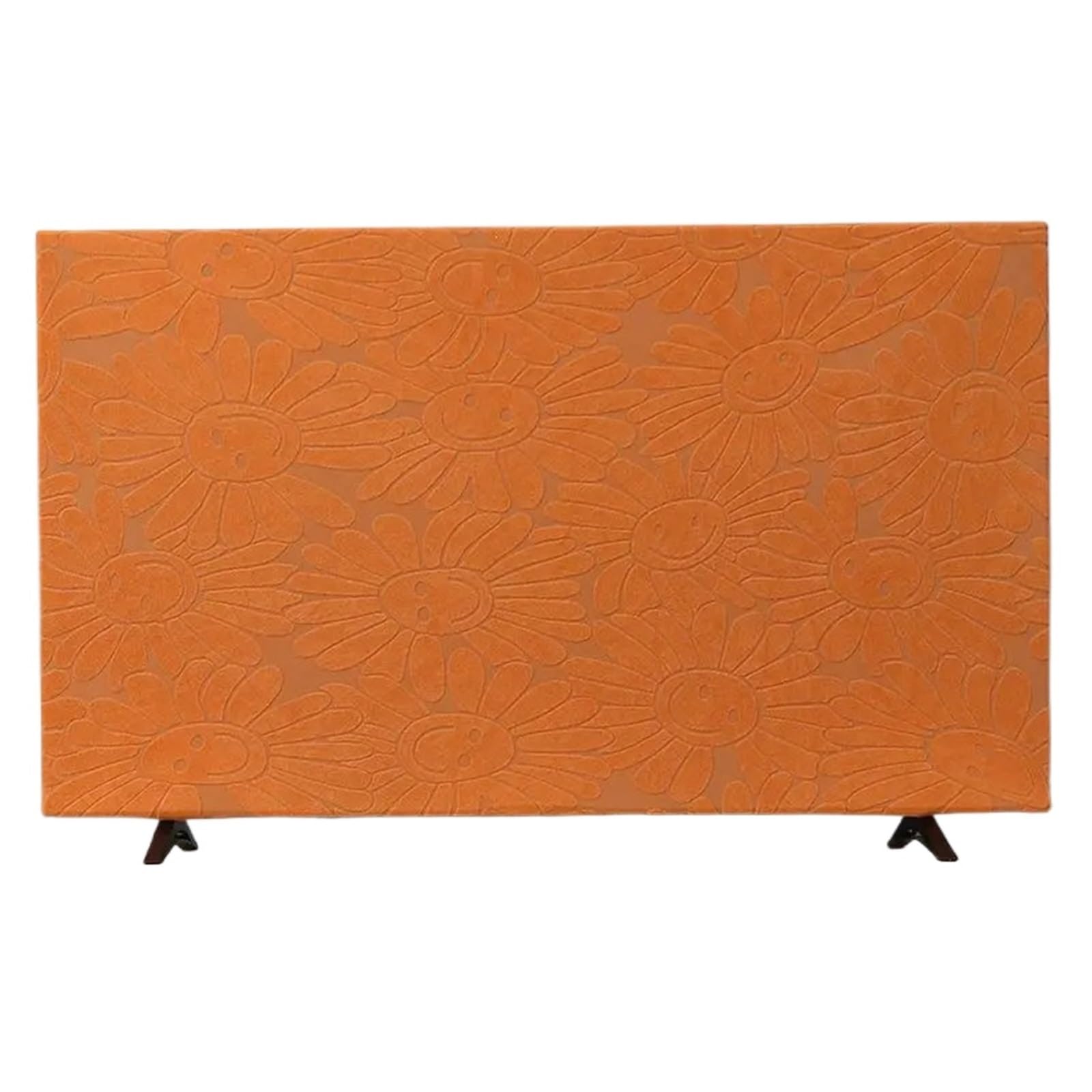 Solid Color Simple Monitor Dust Cover Fabric Elastic Hanging Curved Flat LCD Television Universal Tv(Style 01,70-75inch)