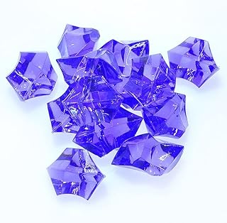 HXSCOO 20pcs Acrylic Crystal Gem Stone Crushed Ice Rocks Aquarium Colorful Stone Fish Tank Vase Landscaping Decoration (Color : Dark Purple)