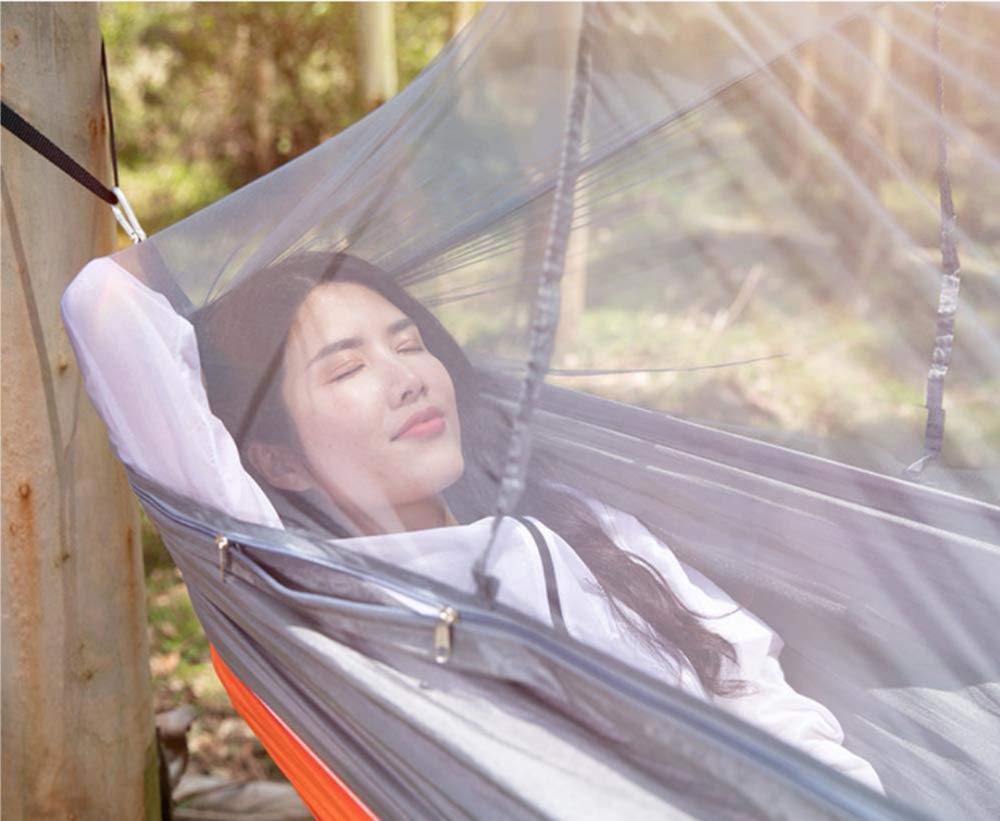 Hamaca con Mosquitera, Doble Hamaca para Camping, Impermeable, Portátil Y Ligera para Mochileros, Senderismo, Viajes Al Aire Libre,B