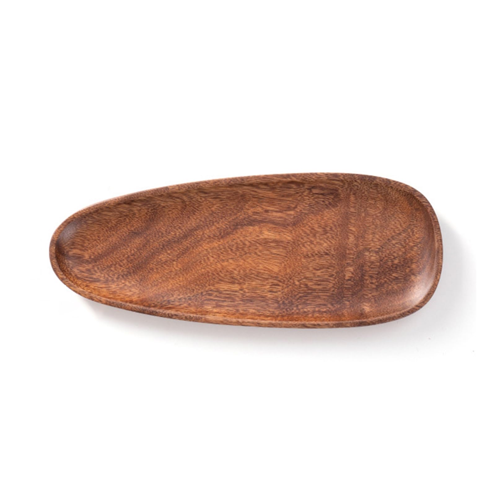 Quoravel Wooden Fruit Serving Board, Smooth Surface Snack Tray for Cheese & Charcuterie, Easy to Clean Acacia Wood Platter for Party, Kitchen Counter, Home Decor B