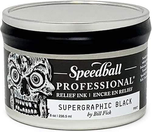 Miniatura 13 de Speedball Tinta de alivio profesional, azul ultramarino, tubo de 5 onzas