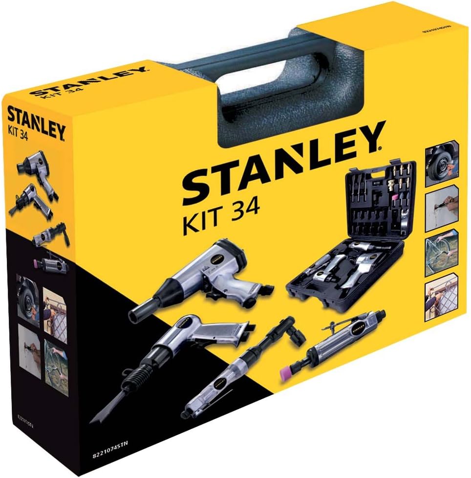 Stanley Accessories for Air Compressor, Air Tool Kit (Pack of 34) 8221074STN