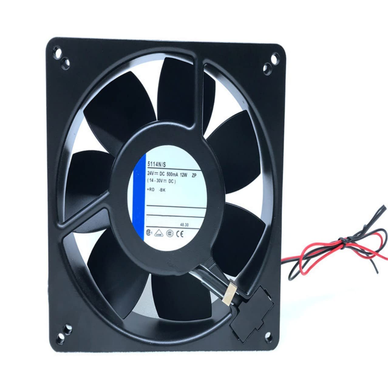 FCARUMIQP 24V 500MA 12W 13538 All Metal Cooling Fan 2-Wire 135X135X38MM