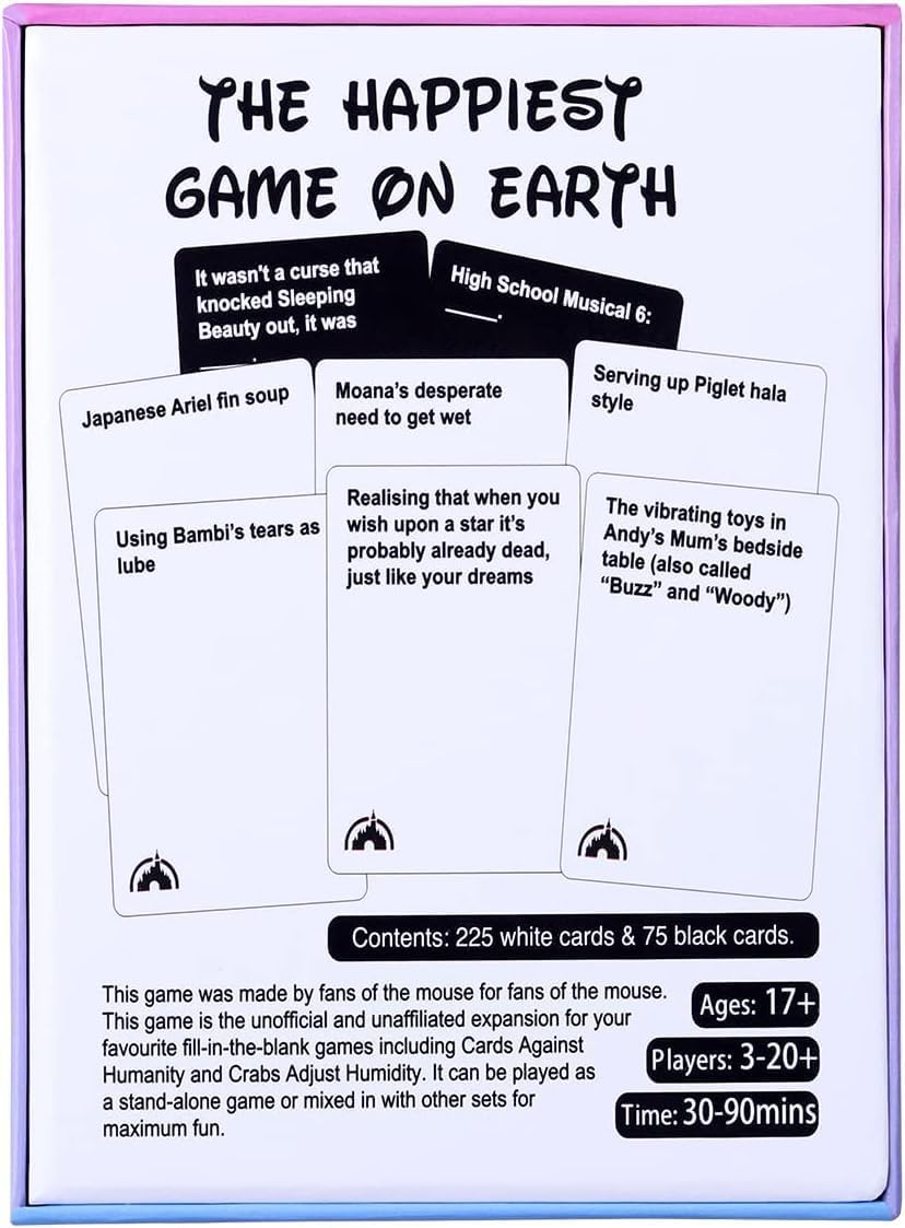 Party Board Card Game of The Happiest Game ON Earth Card Games for Adults and Family, Party Games for Game Night