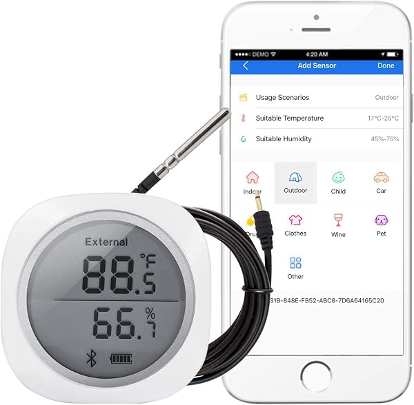 Inkbird IBS-TH1 Plus Bluetooth Temperature and Humidity Sensor- Humidity Temperature Recorder - 1