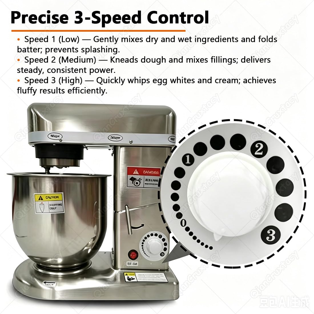 Impastatrice Elettrica Multifunzione per Pane E Dolci 7L | Macchina Planetaria per Dolci, Pane, Pizza e Pasta, Adatta per Pasticcerie, Ristoranti e Hobbisti della Panificazione