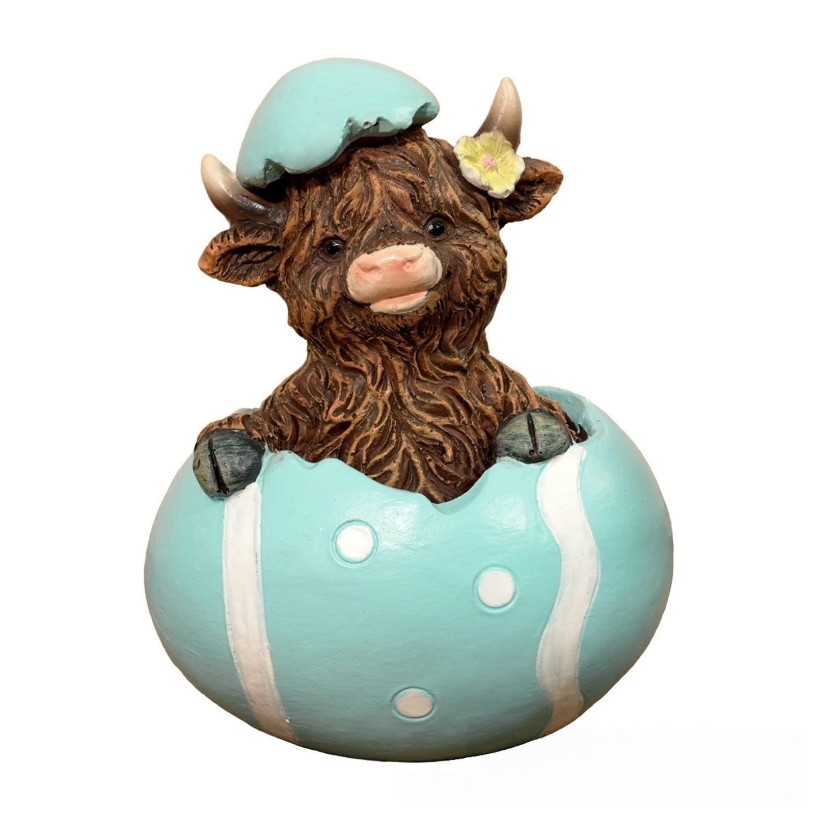 Uovo di Pasqua Shell Rompere Cartone animato Highland Mucca Ornamento Tre pezzi Set Pasqua Carino Decorazione Della Casa