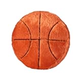 18'Basketball Plush Pillow Fluffy Durable Stuffed Football Throw Pillow Ball Sports,Ball Pillow Soft Durable Sports Toy Sofa Room Decoration Soft Sports Toy Gift (Orange)