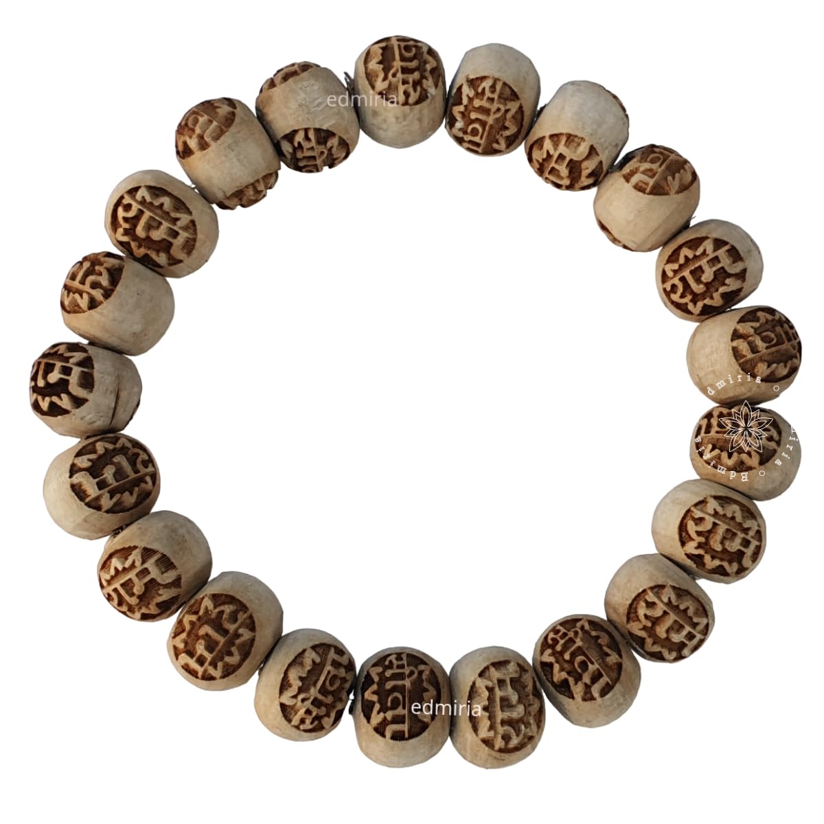 EDMIRIA Holy White Tulsi Round Raw Rough Beads Radha Krishna Sita Ram Engraved Yoga Meditation Stretchable Bracelet for Men & Women (Sita Ram Engraved) (B0CMXWF4PQ) Amazon Price History, Amazon Price Tracker