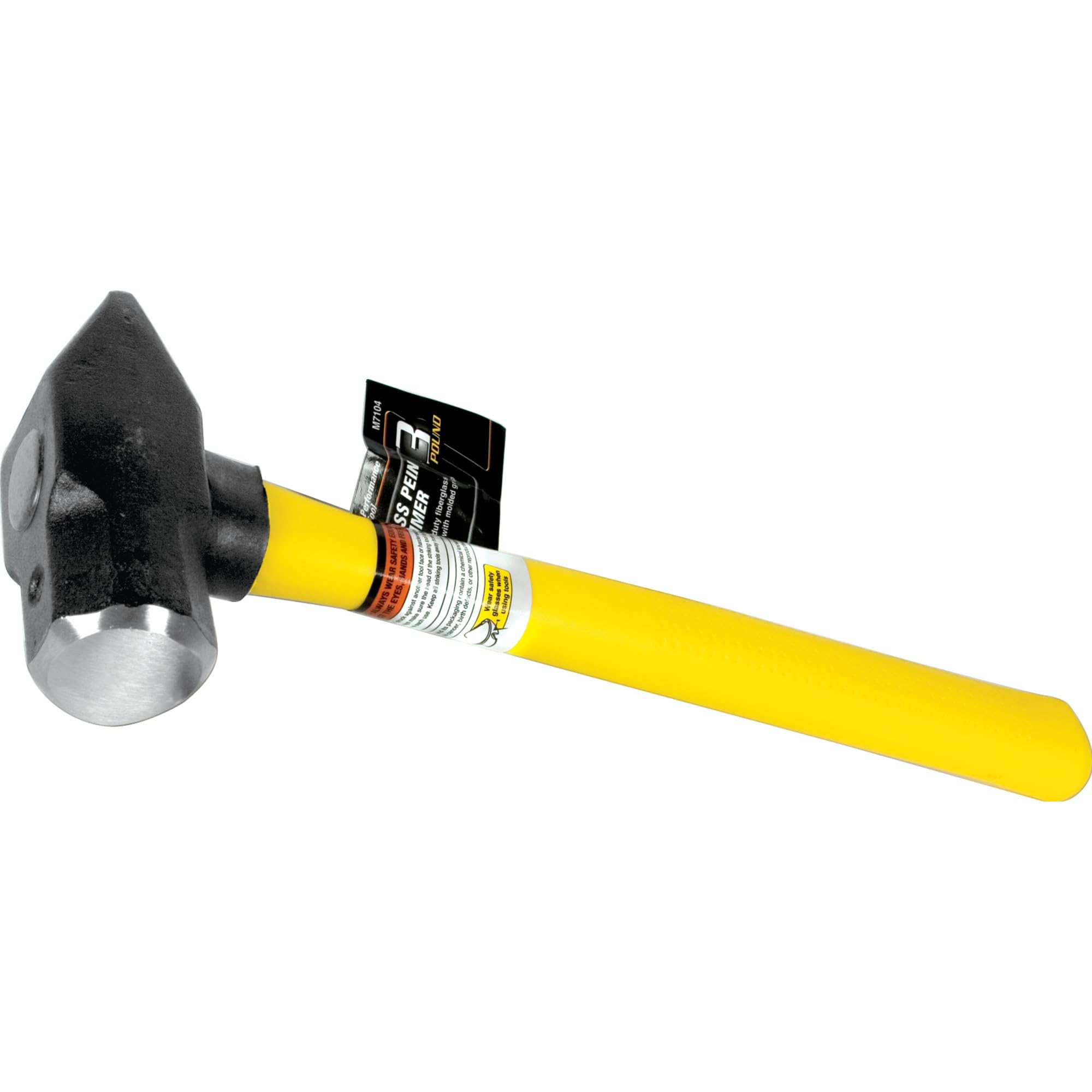 Performance Tool M7104 3 Pound Cross Pein Hammer with Fiberglass Handle