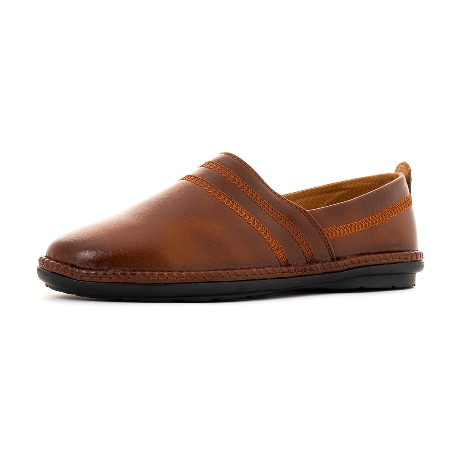 khadim's Lazard Black Jutti Ethnic Shoe for Men-picture-30
