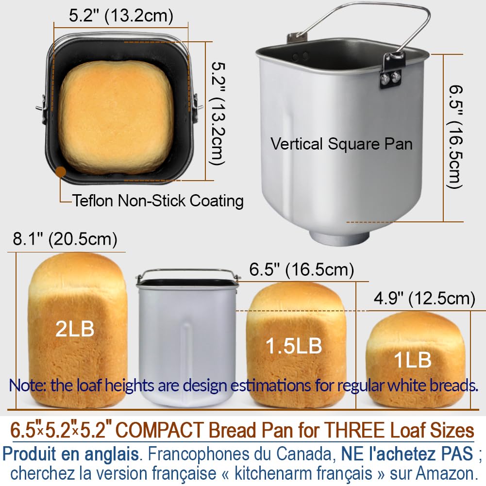 ホームベーカリー　KITCHENARM KA8520 外国製 KITCHENARM 29-in-1 Smart Bread Maker with Gluten-Free Setting