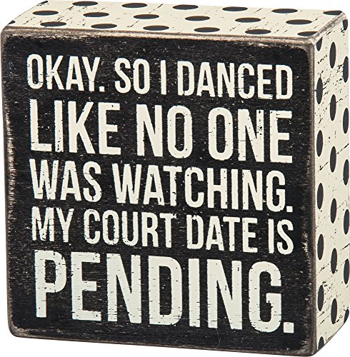 Primitivesbykathy27246polkadottrimmedboxsign4x4mycourtdateispending Urban Country Home Decor Primitives by kathy 27246 polka dot trimmed box sign 4 x 4 my court date is pending urban country home decor