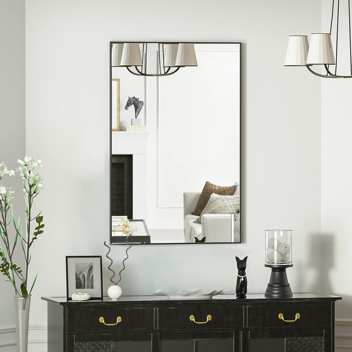 BEAUTYPEAK Wall Mirror 20" x 28" Rectangular Bathroom