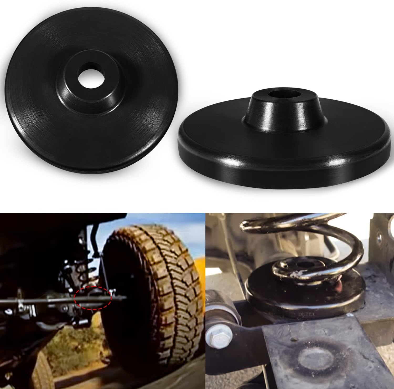 3/4-inch Rear Lift Kit for Jeep Gladiator JT 2020+, Coil Spring Spacer Leveling Kit, Polyurethane Rear Lift Spacer for Gladiator Suspension Accessories